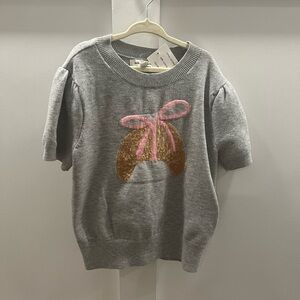Gray Kids Shirt with Pink and Brown Design